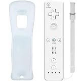 VasaTy Telecomando Bluetooth di ricambio, con custodia in silicone e cinturino da polso, per Nvidia Shield, Nintendo Wii e Wii U (bianco)