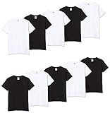 Fruit of the Loom Heavy Cotton 10 Pack Tee T-Shirt, Multicolore (White/Black 30/36), Large (Pacco da 10) Uomo
