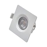 VIVIDA - Faretto LED, ad Incasso, Quadrato, 7W, 3000K (Luce Calda), 455Lm, IP20, Design Moderno, Colore Bianco