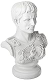 Design Toscano Augusto Cesare Primaporta Statua Busto, poliresina, pietra antica, 46 cm