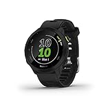 Garmin Forerunner 55 (Black), Smartwatch running con GPS, Cardio, Piani di allenamento inclusi, VO2max, Allenamenti personalizzati, Garmin Connect IQ, Taglia unica