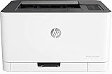 HP Color LaserJet 150nw 4ZB95A, Stampante a Singola Funzione A4, Stampa Fronte e Retro Manuale a colori, 18 ppm, USB, Wi-Fi, Ethernet, Schermo LCD a icone con tastierino, Bianca
