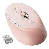 INPHIC Mouse Wireless rosa, Mouse Ergonomico ricaricabile 2.4G USB a scatto silenzioso, mouse portatile per computer senza fili per computer portatile MacBook