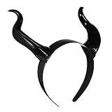 Ipetboom 6 Pezzi Accessori per con copricapo di corno Halloween oggetti di scena laterali in maschera per a forma di corno di bue di mucca tiara