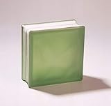 Lux Glass Vetromattone Verde Scuro ondulato satinato cm 19x19x8 | Unità di vendita scatola da 6 pezzi (Verde Scuro)
