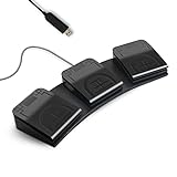 PCsensor Interruttore a pedale USB triplo a 3 pedali per videogiochi, tastiera PC personalizzata chiave multimediale per PC Computer (stock USA) interruttore fotoelettrico