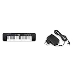 Casio CTK-240 - Tastiera Pianoforte Digitale a 49 Tasti, 100 Timbri, 100 ritmi e 50 Brani, Nero, 91.4 a— 23.7 a— 7.5 cm & AD-E95100LG AC Adaptor - Trasformatore Alimentatore per tastiera digitale