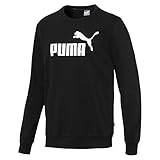 PUMA Ess Crew TR Big Logo, Felpa Uomo, Nero Black), M