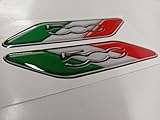 Logo stemma laterale badge coppia adesivi resinati f 500 per auto,moto,caschi (tricolore ita "500")
