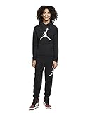 NIKE 2 pezzi Jordan Air Jumpman abbigliamento sportivo felpa con cappuccio felpa jogger top nero bianco cotone uomo taglia XL, Nero , XL