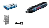 Bosch Professional Avvitatore a Batteria Bosch Go (Incl. Set di Punte 25 Pz., Cavo di Ricarica Usb, Adattatore per Cavo Non Incluso, L-Boxx Mini) - Amazon Exclusive Set
