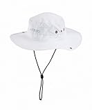 Musto Fast Dry Hat a Tesa Larga Bianco - Protezione Solare UV e proprietà SPF - Unisex