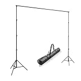 Walimex pro background system XXL 190-465cm - set di sfondi professionali estremamente stabili e di grandi dimensioni per studio e dispositivi mobili I per fotografia video