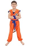 CoolChange Costume da Bambino di Son Goku | Tuta d allenamento dal Maestro Muten | Taglie: 130