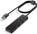 Aceele Hub USB 3.0 con Cavo Lungo 120cm, Sdoppiatore USB a 4 Porte da 5 Gbps, Semplice e Pratico Adattatore USB Multipla per PS5, MacBook Pro/Air, iMac e Altri Laptop