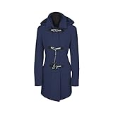 Coats&Coats Cappotto Montgomery Donna COATSANDCOATS Modello Madrid Varie Taglie Cappuccio (Bluette - 50)