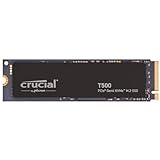 Crucial T500 SSD 500GB PCIe Gen4 NVMe M.2 SSD Interno Gaming, Fino a 7200MB/s, Compatibile con Notebook e PC Desktop, Microsoft DirectStorage - CT500T500SSD8