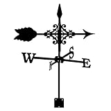 Segnavento in ferro battuto per cortile con frecce alianti ornamento, paletto da giardino, indicatore di direzione del vento, strumento di misurazione professionale, facile da usare