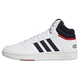 adidas Hoops 3.0 Mid Classic Vintage Shoes, Sneakers Uomo, Ftwr White Legend Ink Vivid Red, 42 2/3 EU