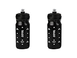 ZEFAL Pack Sense Soft 65 - Set di due borracce per bicicletta e MTB - Bottiglia sportiva flessibile e inodore - Borraccia senza BPA - Tappo in silicone - Nero, 650ml
