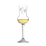polar-effekt - Elegante bicchiere da grappa Stölzle Lausitz, 87 ml, di alta qualità, effetto soffiato a bocca, con incisione personalizzabile, idea regalo per compleanno, motivo mappamondo