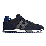 Hogan Sneaker da Uomo H383 Blu e Grigia in camoscio e Tessuto - HXM3830AN51 R6Y99PP - Taglia 8