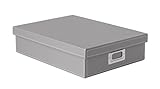 OSCO GRYPUA4BOX A4 Faux Leather Box - Grey