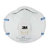 3M 8822PT Respiratore Anti Polvere, Design a Conchiglia con Valvola, Protezione FFP2, Bianco