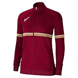 Nike Academy 21 Knit Track Jacket - Giacca sportiva da donna, Donna, Giacca da tuta, CV2677-677, Rosso/bianco/oro jersey/bianco, M