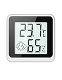 Digitale Igrometro Termometro, Mini Termoigrometro da Interno Monitor di Temperatura e umidità con l Icona di comforto Funzione ℃/℉ (Nero)