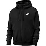 Nike Sportswear Club Fleece, Felpa con Cappuccio Uomo, Black/Black/(White), M