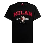 AC Milan, T-Shirt College Collection, Prodotto Ufficiale, Adulto, Nero, L