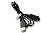vhbw cavo dati USB cavo di ricarica 2-in-1 compatibile con HP IPAQ H1935, H1940, H1945, H2200 dispositivo palmare, handheld computer - 130cm, nero