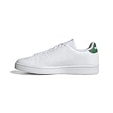 adidas Advantage Shoes, Sneaker Uomo, Ftwwht/Ftwwht/Green, 43 1/3 EU