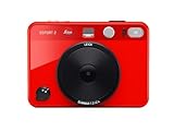 Leica Sofort 2 - Fotocamera digitale e istantanea con display LCD, due scatti, 10 effetti obiettivo e supporto app Leica FOTOS (rosso)