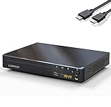 LP-099 Lettore DVD compatto per TV (1080P Upscaling con uscita HDMI/Coxical/AV, porta ingresso USB e MIC, Multi-Regione Libera, cavo HDMI e AV incluso)