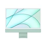 Apple 2021 Computer desktop all-in-one iMac con chip M1: CPU 8 core, GPU 8 core, display Retina da 24", 8GB di RAM, 256GB di archiviazione SSD. Compatibile con iPhone/iPad; color Verde