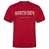 North 56-4/North 56Denim North 56-4-Maglietta da Uomo T-Shirt, Colore: Rosso, XXL Plus