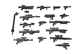 BrickArms Star Wars™ Blaster Vector Set di armi | Set contiene 17 armi | Adatto per figure di blocco