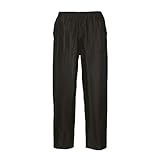 Portwest Pantaloni Impermeabili Classic, Colore: Nero, Taglia: M, S441BKRM