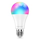 Meross Lampadine LED Alexa Intelligente WiFi E27, Lampadine RGBWW Dimmerabile Multicolore, 2700k-6500k, Lampadine Smart con Collegamento Rapido, Funziona con Smartthings, Alexa, Google Home