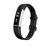 FunBand Compatible per Cinturino Fitbit Alta HR & Fitbit Alta, Regolabile Cinturino Edizione Speciale Morbido Sportivo in Silicone per Fitbit Alta HR/Alta Battito Cardiaco Smart Watch (Nero)