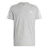adidas M 3S SJ T T-Shirt, Medium Grey Heather/White, XL Uomo
