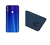 (KIT) Copri Batteria + biadesivo + lente compatibile per Xiaomi Redmi NOTE 7 / NOTE 7 Pro M1901F7E M1901F7C retro Posteriore Back Cover Retro Scocca + adesivo + lente con cornice (Blu)