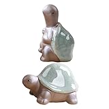 Garneck 2 Pz Ornamenti Decorazioni Per Le Vasca Per Pesci in Porcellana Figurine a in Miniatura Figurine Per Animali Marini Tè Di Kung Fu Ceramica Macchina