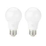 Amazon Basics - Lampadina Edison a LED E27 con attacco a vite, 8 W (equivalenti a 60 W) bianco caldo, Non Dimmerabile (confezione da 2 pezzi)