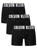 Calvin Klein Boxer Brief 3Pk 000NB3609A Aderenti, Nero (Black, Black, Black), L Uomo