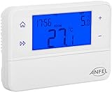 ANFEL Cronotermostato digitale settimanale CRONO SIMPLY 7 CDST-7 RETROILLUMINATO TOUCH SCREEN 2 in 1 anche termostato manuale
