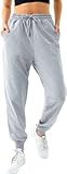 Björn Swensen - Pantaloni lunghi da jogging, da donna, in cotone, per il tempo libero, grigio., L