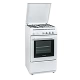 Cucina a gas GPL/METANO completa bianca 4 fuochi, Telefunken TKGC55WT bianca 50×50